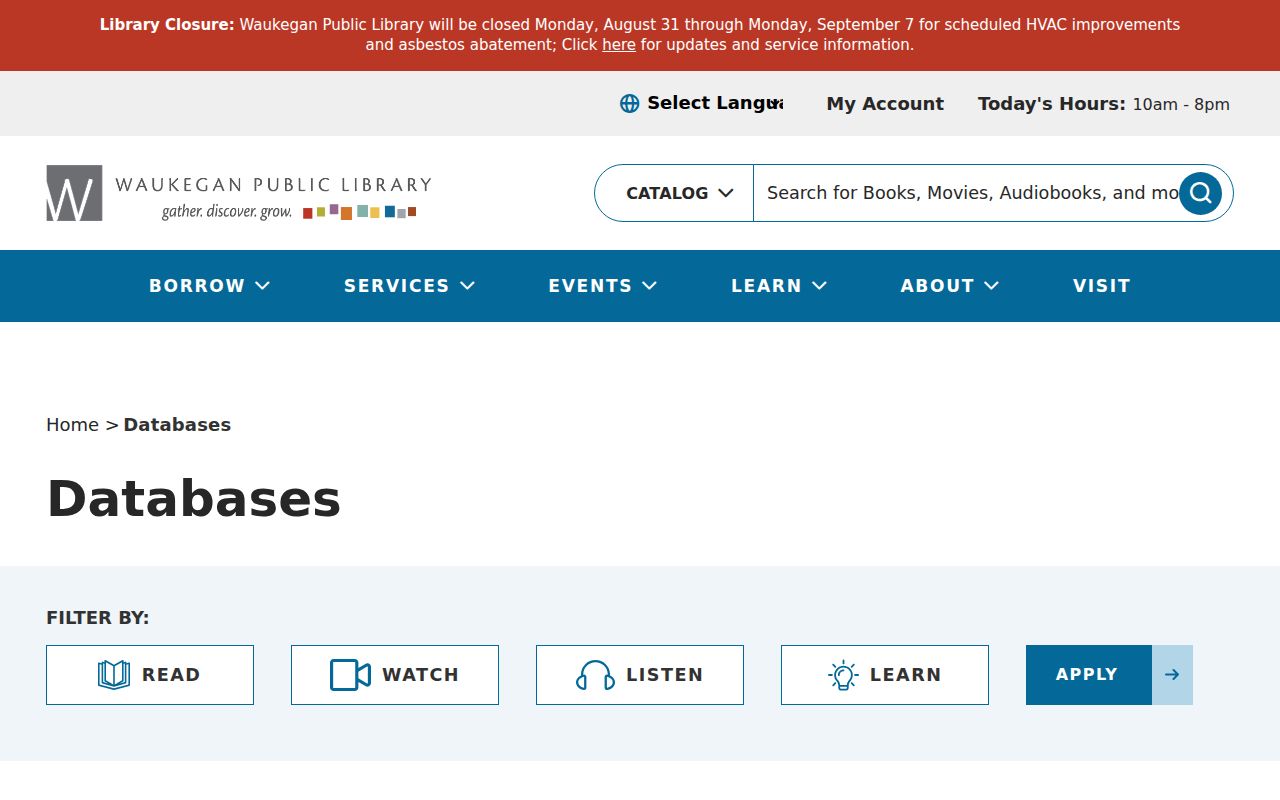 Waukegan Public Library genealogy and directory databases for North Chicago research
