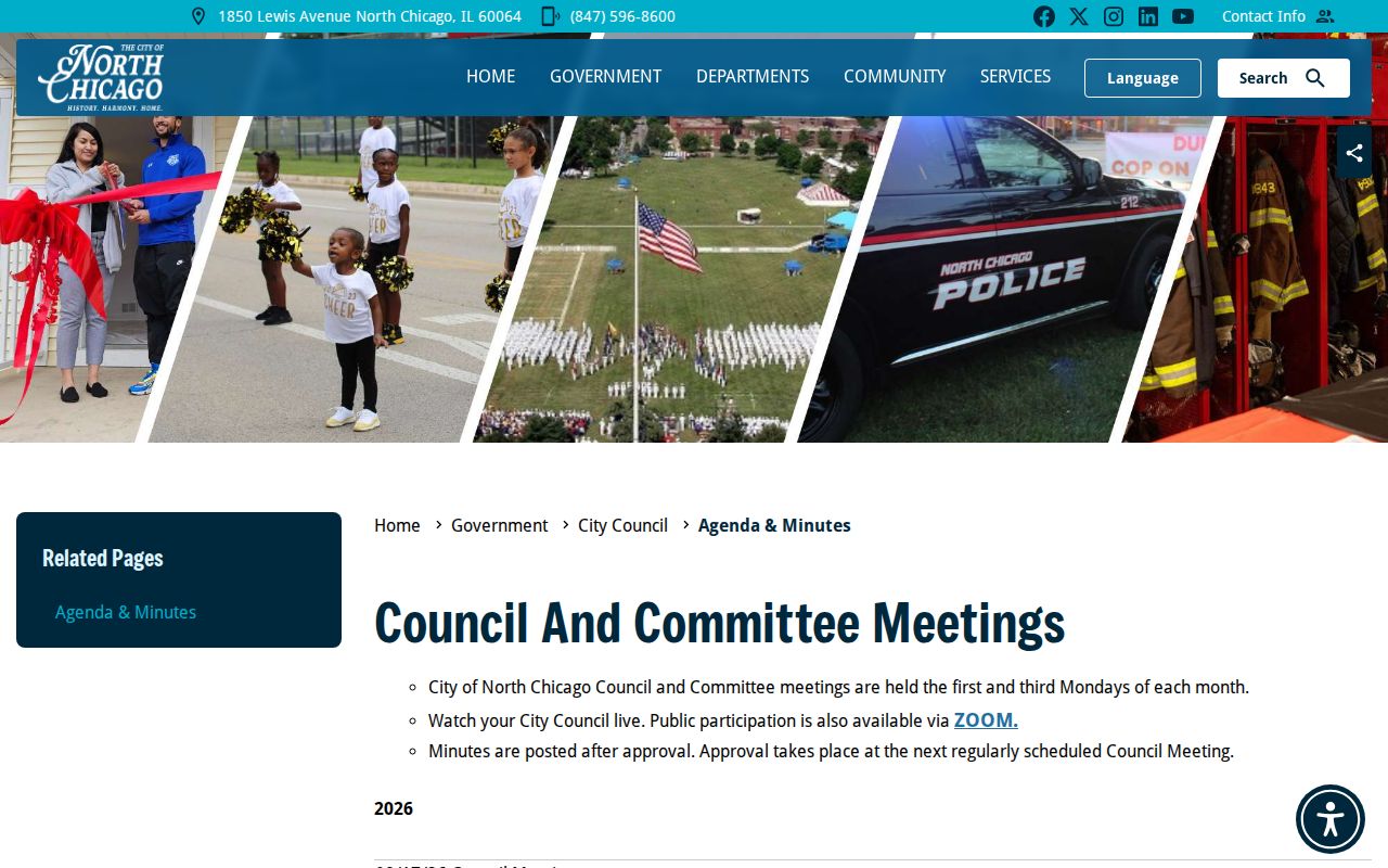 North Chicago neighbors council agendas and minutes
