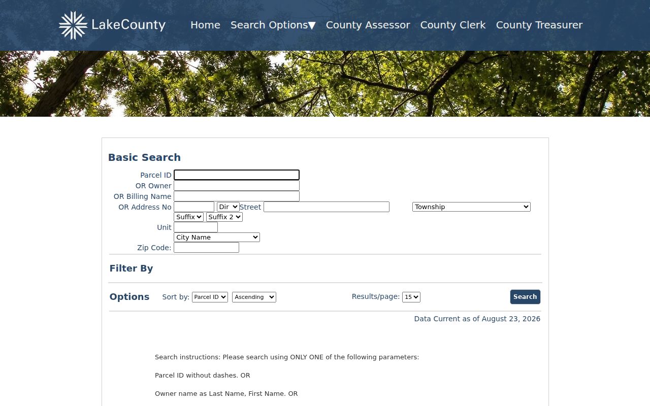 Lake County basic property address search for North Chicago streets