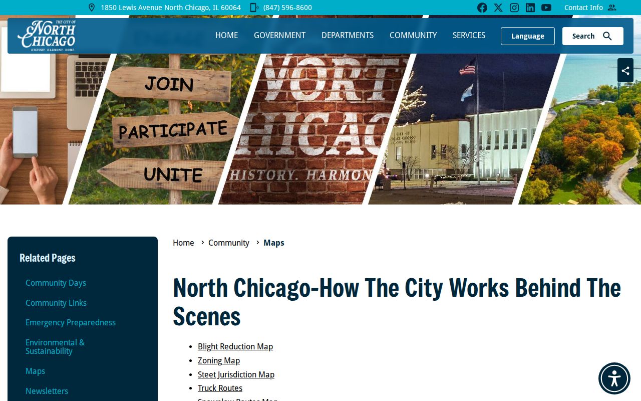 North Chicago ZIP code directory municipal and neighborhood map source
